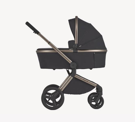 Anex Flo Wózek Głęboko-Spacerowy Solo + Cybex Aton B2 i-Size Fotelik Samochodowy 0-13kg + Baza One Volcano Black	