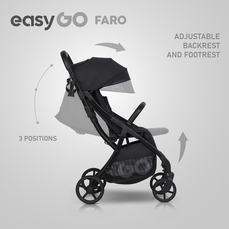 Easy Go Faro Wózek Spacerowy Ebony Black
