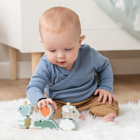 Done by Deer Drewniana Układanka Happy Clouds