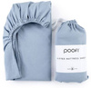 Poofi Prześcieradło Organic&Color 60x120 Dusty Blue PF 640