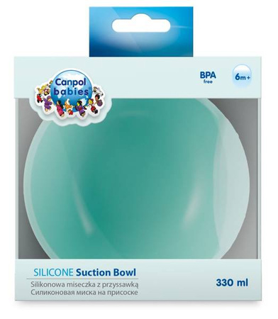 Canpol Babies Silikonowa Miseczka z Przyssawką  300 ml 51/400_tur Turquoise