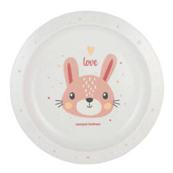 Canpol Babies Cute Animals Talerz Plastikowy Dla Dziecka 4/411_pin2 Królik