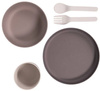 Bo Jungle Zestaw Naczyń BioPlastik CPLA Grey 