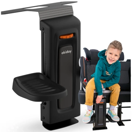 Okiday Podnóżek do Dziecięcych Fotelików Samochodowych Czarny, Kolorystyka, Czarny