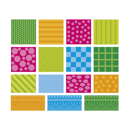 Janod Duże naklejki na arkuszach 150 szt. Figury geometryczne 18m+