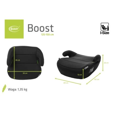 4Baby Boost Fotelik Samochodowy 15-36 kg Podstawka Black