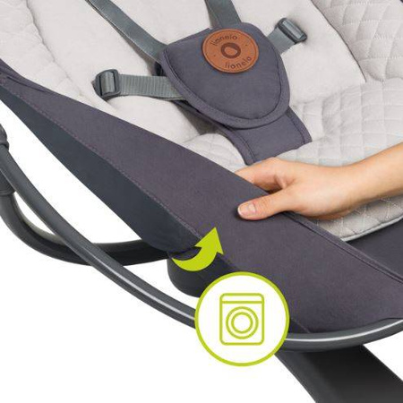 Lionelo Rina Bujaczek Leżaczek Grey Concentrate