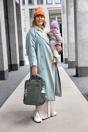 Lassig Green Label Plecak dla mam kwadratowy z akcesoriami Vividal Backpack dark olive