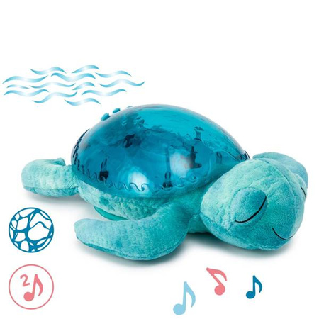 Cloud B Tranquil Turtle Aqua Lampka Nocna z Projekcją Świetlną Żółw Podwodny Niebieski