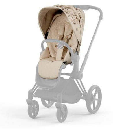 Cybex Priam 4.0 Wózek Głęboko-Spacerowy + Fotelik Samochodowy Cloud T 0-13kg Nude Beige Simply Flowers