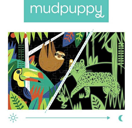 Mudpuppy Puzzle Świecące W Ciemności Las Tropikalny 100 Elementów 5+