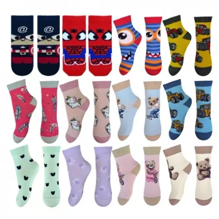 Milusie Skarpetki Dziecięce Wzorzyste 3-4 Lata Mix