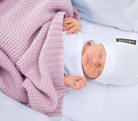 Lullalove Bambusowy Koc Pudrowy Róż