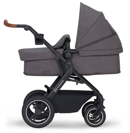 Kinderkraft B-Tour Wózek Głęboko-Spacerowy + Fotelik 0-13 kg Zestaw 3w1 Dark Grey