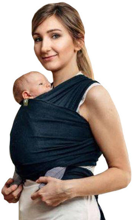 LennyLamb Chusta do noszenia dzieci, elastyczna - Czarny - rozmiar standardowy 5.0 m  (100% bawełna)