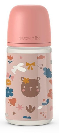 Suavinex Butelka SX Pro Forest Średni Przepływ 270 ml Różowy