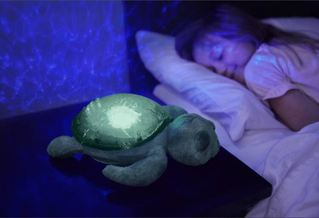 Cloud B Tranquil Aqua Lampka Nocna z Projekcją Świetlną Żółw Podwodny Zielony
