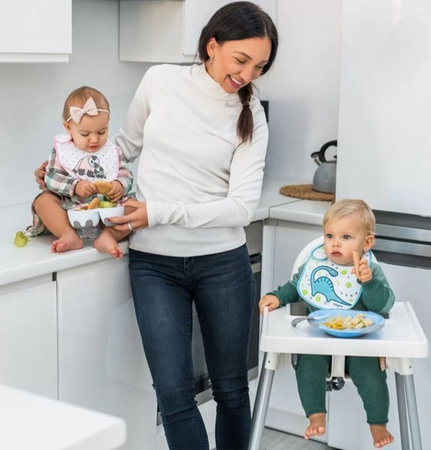 Babyono 1066/02 Łyżeczki Plastikowe Dla Niemowląt 2 szt Zielono-Szare
