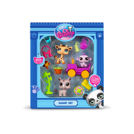Littlest Pet Shop - Zestaw safari + 3 figurki LPS00524