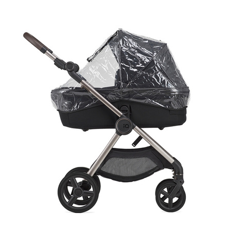 Anex IQ Premium New Transfarmation Wózek Głęboko-Spacerowy Smoky + 	Cybex Aton B2 i-Size Fotelik Samochodowy 0-13kg + Baza One Volcano Black