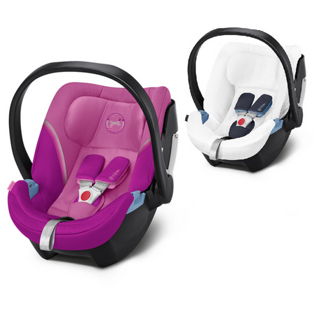 Cybex Aton 5 Fotelik Samochodowy 0-13kg + Tapicerka Letnia Magnolia Pink