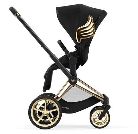 Cybex e-Priam 4.0 Wózek Głęboko-Spacerowy Rama + Tapicerka + Gondola 2w1 Black Wings by Jeremy Scott
