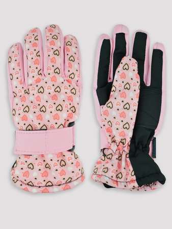 Noviti Rękawiczki Narciarskie 5P Dziewczęce Serca Rozmiar 12