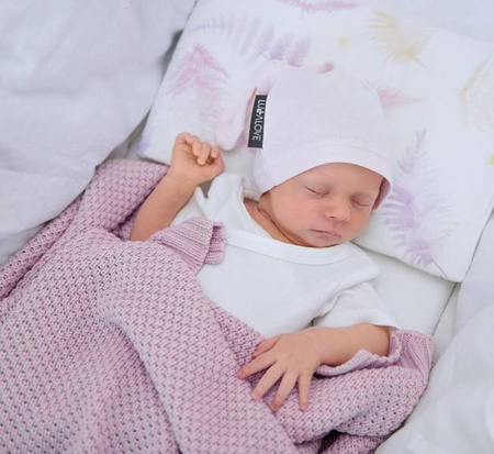 Lullalove Bambusowy Koc Pudrowy Róż