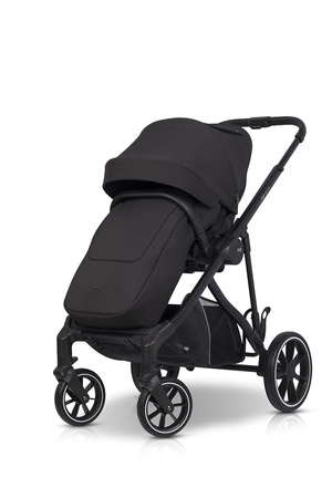 Easy Go Duoflex Wózek Głęboko-Spacerowy Bliźniaczy Rok po Roku Ebony Black 2 Siedziska 2 Gondole
