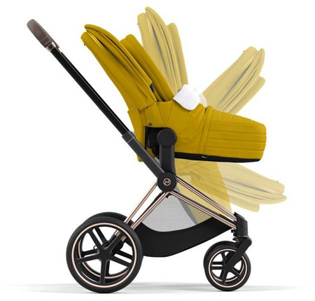 [OUTLET] Cybex Priam 4.0 Mustard Yellow - stelaż Chrome Black