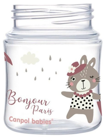 Canpol Babies Easy Start Bonjour Paris Butelka Szeroka Antykolkowa 120 ml 35/231 Pink