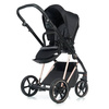 Roan Ivi 2.0 Wózek Głęboko-Spacerowy Rama Rosegold Raven + Cybex Aton B2 i-Size Fotelik Samochodowy 0-13kg + Baza One Volcano Black