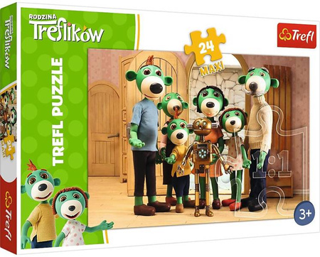 Trefl Puzzle Maxi 24 el. Rodzina Treflików Portret Rodzinny z Robotem 