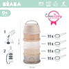 BEABA Pojemniki na mleko w proszku 4 komory przeźroczyste clay