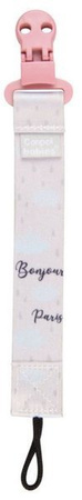 Canpol Babies Tasiemka Do Smoczka Uspokajającego Bonjour Paris 51/026  Pink