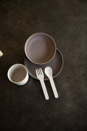 Bo Jungle Zestaw Naczyń BioPlastik CPLA Grey 