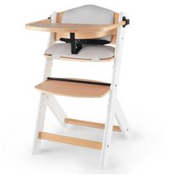 Kinderkraft Enock Krzesełko Do Karmienia z Poduszką Beżowe || Wood White