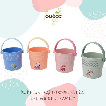 Joueco The Wildies Family Kubeczki kąpielowe, wieża 4 szt