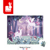 Janod Puzzle w walizce Jednorożce 54 elementy 5+ Made in France