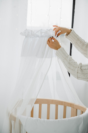 [OUTLET] Waldin Łóżeczko Dziecięce Owalne 7w1 z Materacem Natural