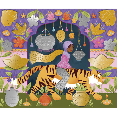 Janod Zestaw kreatywny Metalowe naklejki do wytłaczania Bollywood 7+