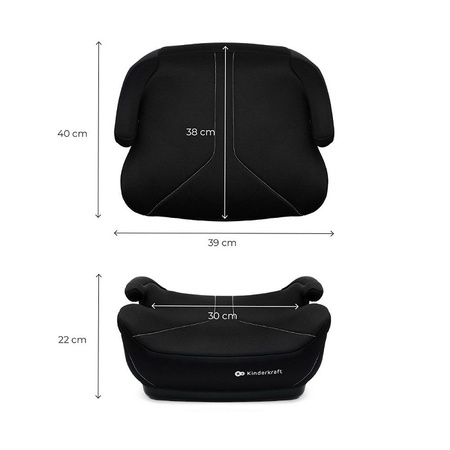 Kinderkraft Fotelik samochodowy I-BOOST 2 i-Size 125-150cm czarny