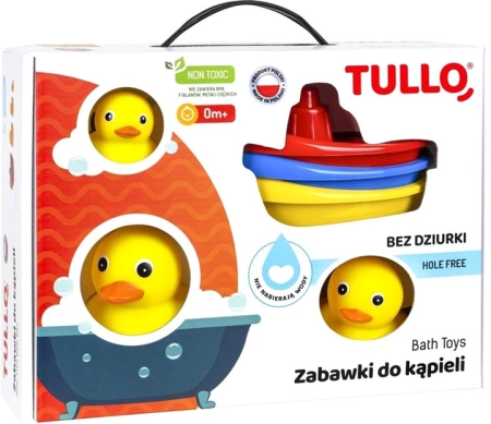 Tullo Zabawki do Kąpieli 6szt Bez dziurki Higieniczne 516