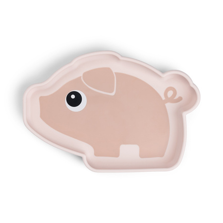 Done by Deer Stick&Stay Talerzyk z Przyssawką Świnka Pigee Powder