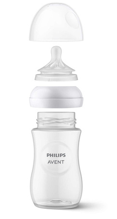 Avent Natural 3 Butelka Responsywna 1m+ 260ml Pink