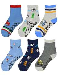 Noviti Skarpety Bawełniane z ABS Chłopięce Rozmiar 27-30 Mix