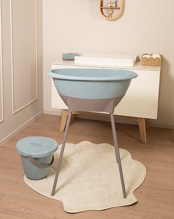 Luma Zestaw Kąpielowy 8 Elementów Wanienka i Akcesoria Ice Blue