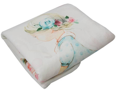 Eko Dwustronny Kocyk Panelowy Dziewczynka