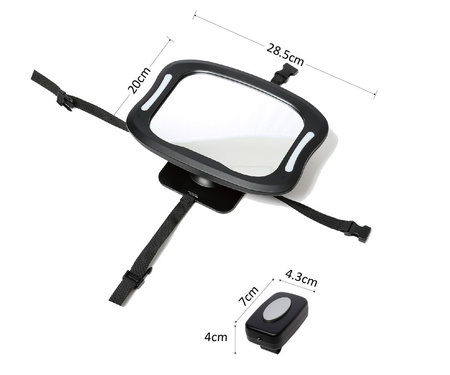 Titanium Baby Lusterko do obserwacji dziecka z LED i pilotem