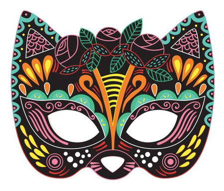 Janod Zestaw kreatywny Do zdrapywania Maski karnawałowe 5+